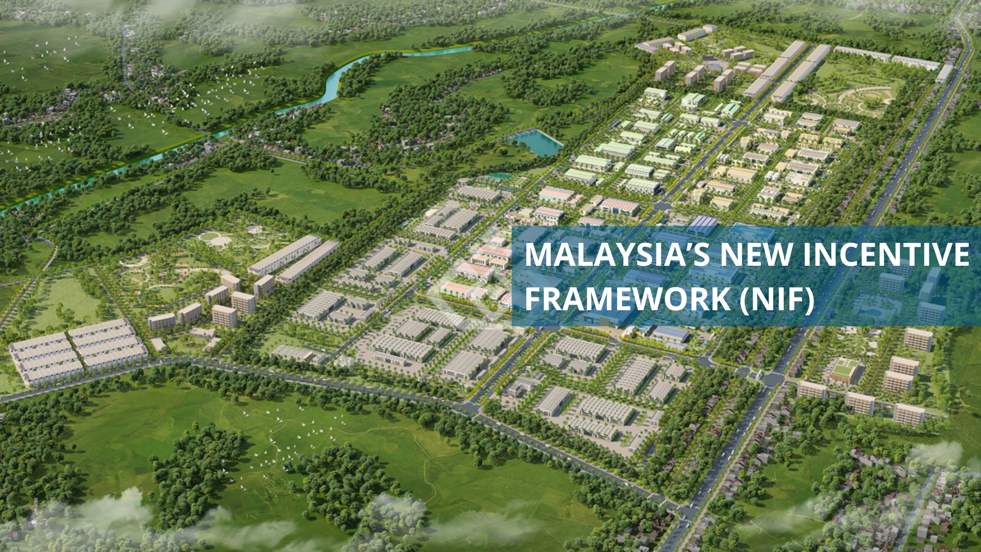 3D perpective of Tay Bac Ho Xa Industrial Park - credit RSL Group investment promotion